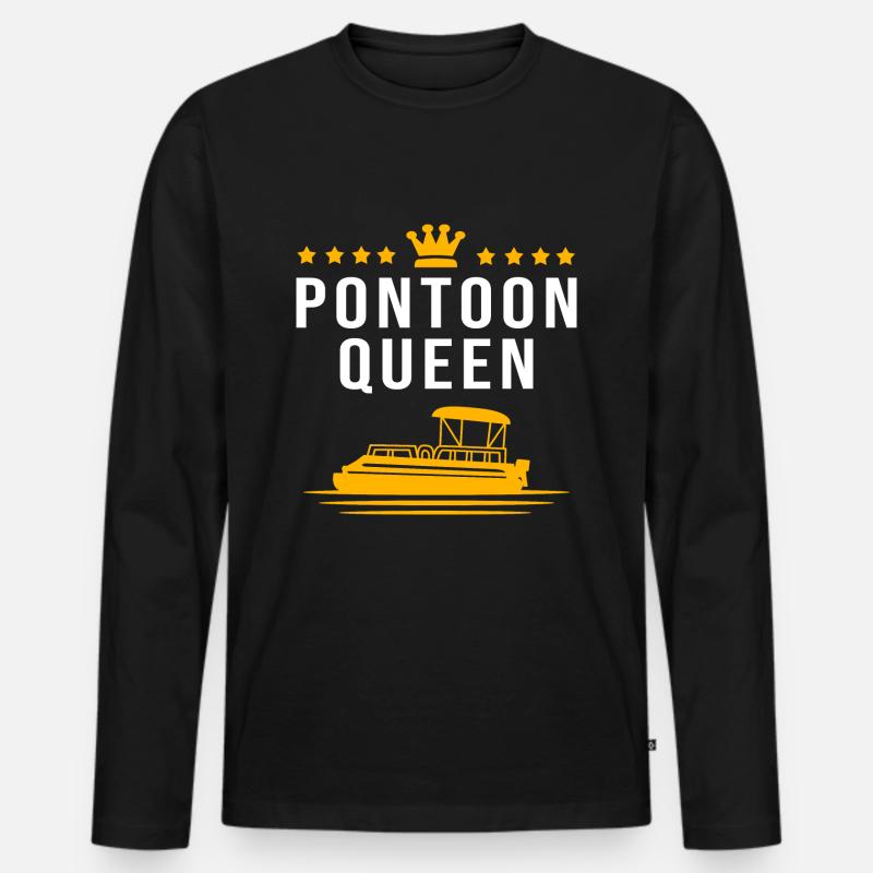 Pontonboot Boot Boote - Männer Premium Bio Langarmshirt - Schwarz