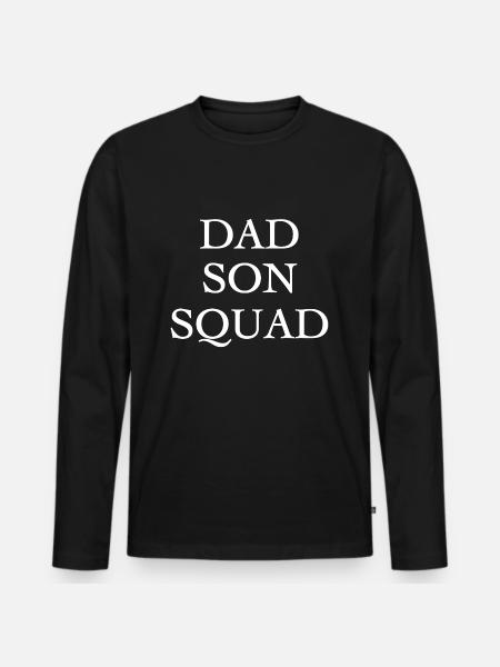 Dad Son Squad - T-shirt manches longues Premium bio Homme - noir