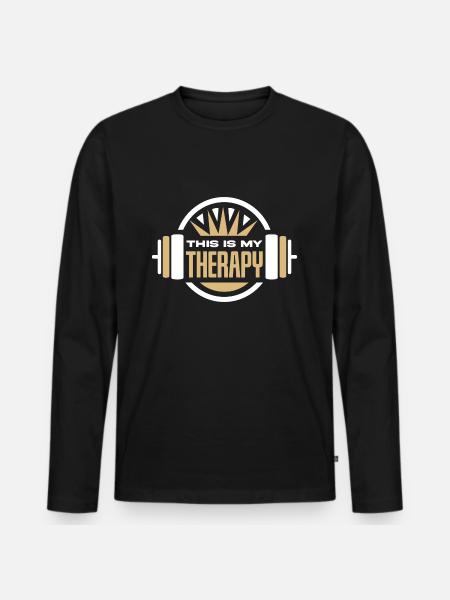 Workout, Fitness, Gym, Workout, Sports, Fun - Men's Premium Organic Long Sleeve Shirt - black