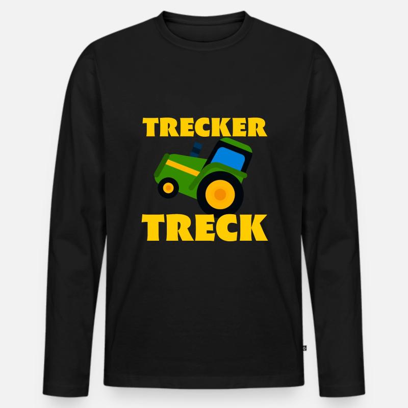 Tractor Trek Tractor Pulling Tractor Gift Men's Premium Organic Long Sleeve Shirt