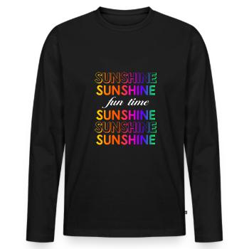 Sunshine - Men's Premium Organic Long Sleeve Shirt - black - Front - Nico (187cm)