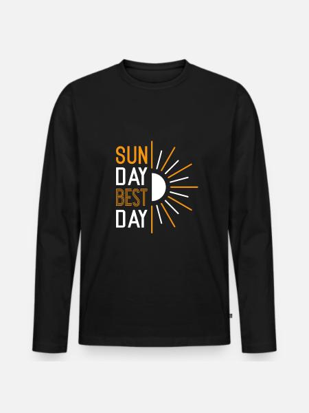 sunday best day - Men's Premium Organic Long Sleeve Shirt - black