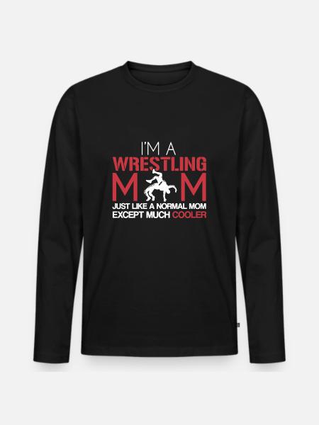 Wrestling Mom Is Cooler - Men's Premium Organic Long Sleeve Shirt - black