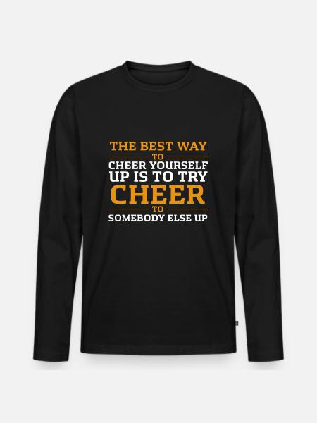 Cheerleading Cheer And Have Fun - Men's Premium Organic Long Sleeve Shirt - black