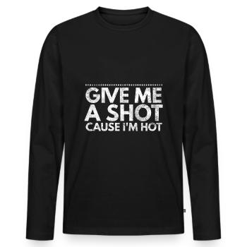 Funny Sayings Humour Citation Cadeau Cool Sayings - T-shirt manches longues Premium bio Homme - noir - Devant - Nico (187cm)