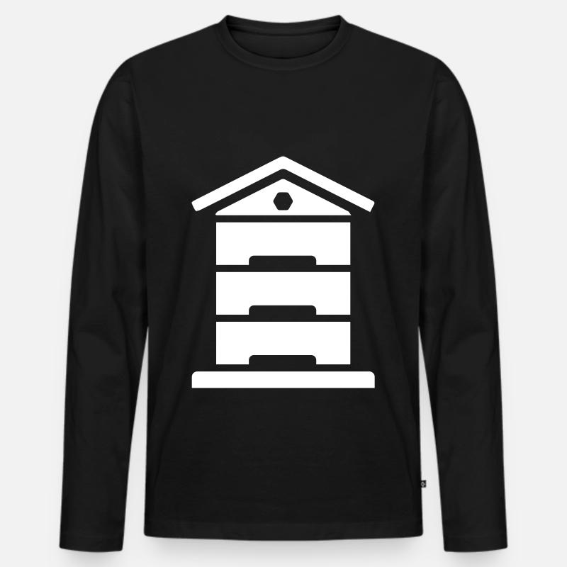 Honig Imker - Männer Premium Bio Langarmshirt - Schwarz
