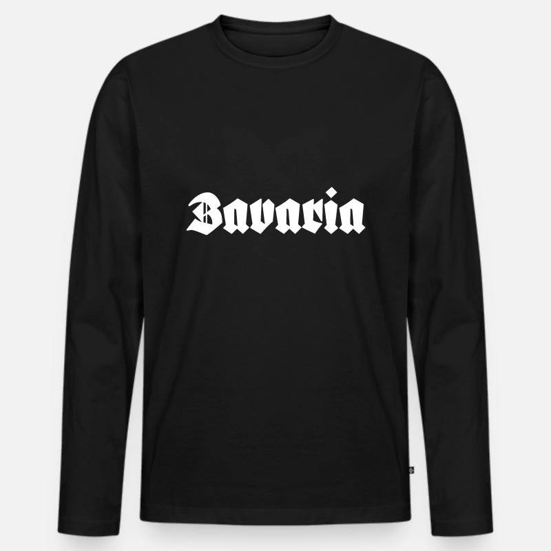 Bavaria - Männer Premium Bio Langarmshirt - Schwarz