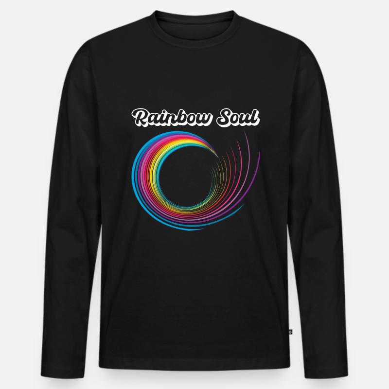 Rainbow soul Geschenkidee - Männer Premium Bio Langarmshirt - Schwarz