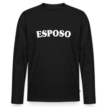 Esposo Husband To Be Groom Married Men Wedding - Men's Premium Organic Long Sleeve Shirt - black - Front - Nico (187cm)