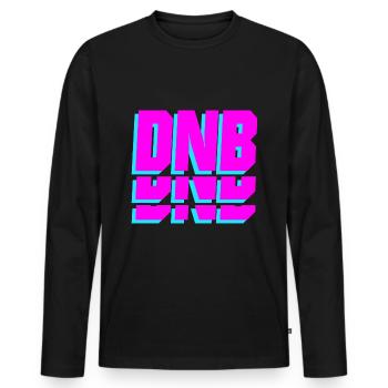 D ́N ́B - DNB - DRUM N'BASS - GIFT - Men's Premium Organic Long Sleeve Shirt - black - Front - Nico (187cm)