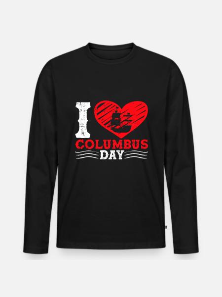 Christopher Columbus - Männer Premium Bio Langarmshirt - Schwarz