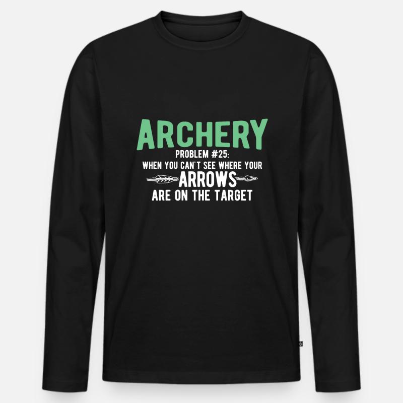 Bogenschießen Archery - Männer Premium Bio Langarmshirt - Schwarz