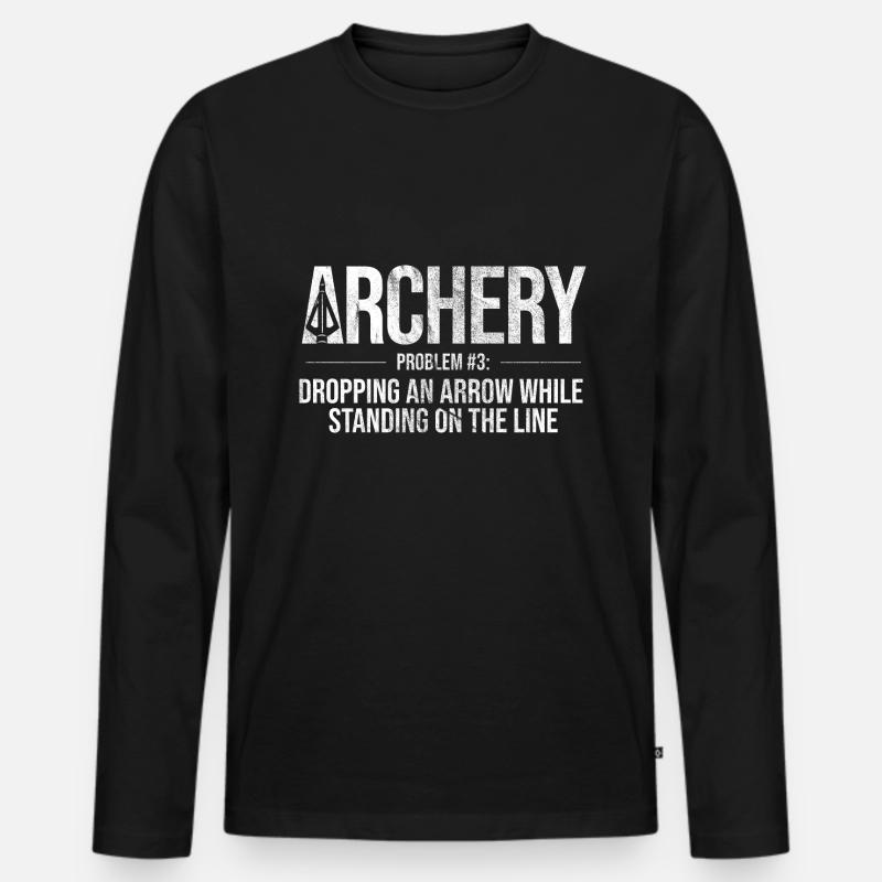 Bogenschießen Archery - Männer Premium Bio Langarmshirt - Schwarz