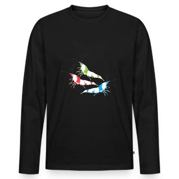 Shrimp - Men's Premium Organic Long Sleeve Shirt - black - Front - Nico (187cm)