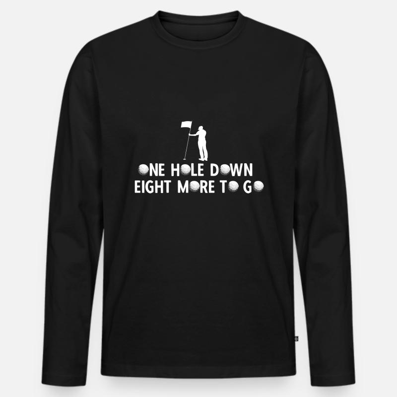 Golfplatz zum Golfen Golf - Männer Premium Bio Langarmshirt - Schwarz