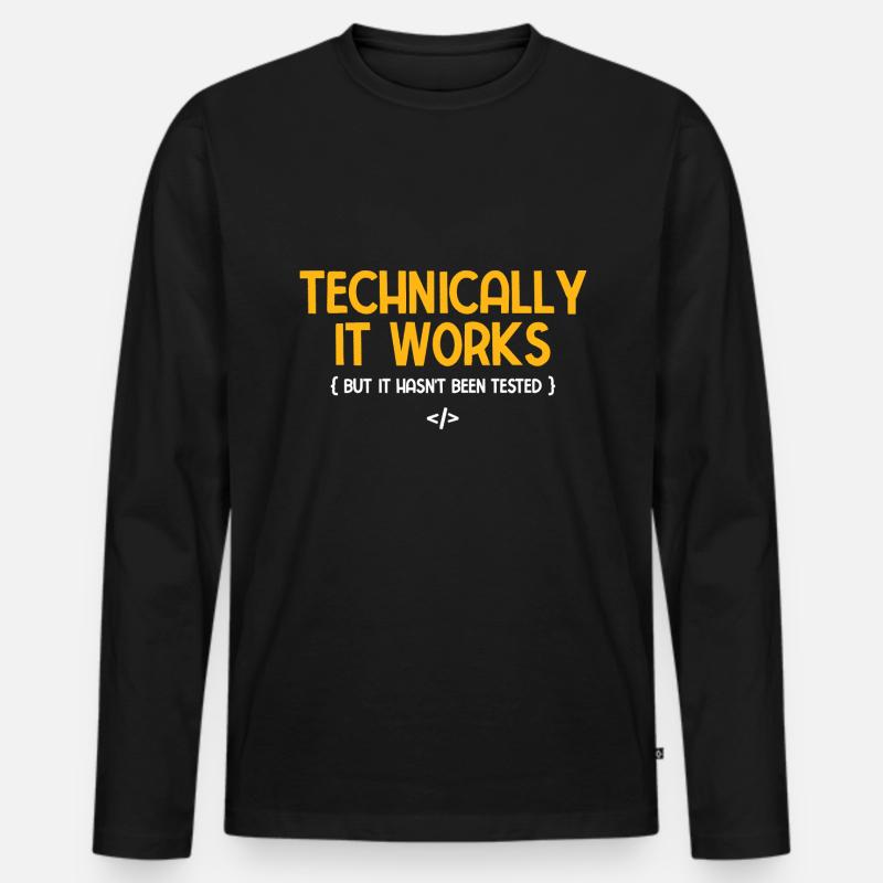 Software Ingenieur Informatiker Programmierer - Männer Premium Bio Langarmshirt - Schwarz