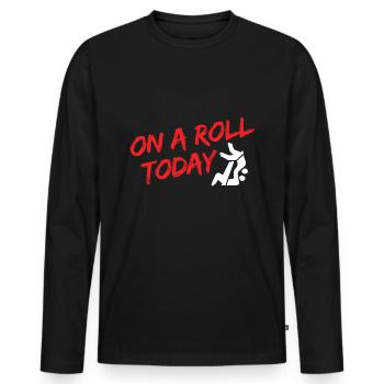 BJJ Jiu Jitsu - Männer Premium Bio Langarmshirt - Schwarz - Vorne - Nico (187cm)