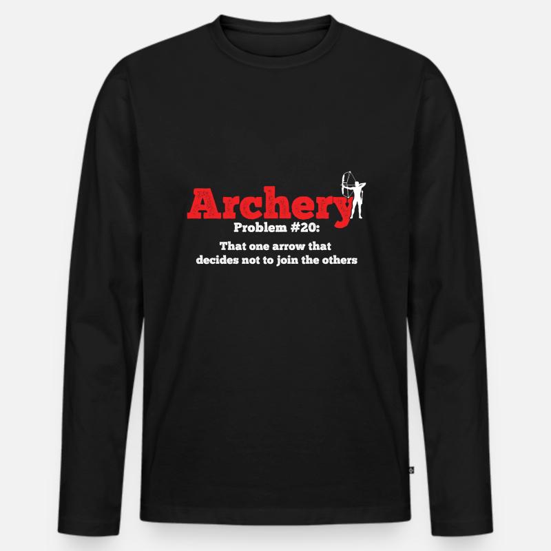 Bogenschießen Archery - Männer Premium Bio Langarmshirt - Schwarz