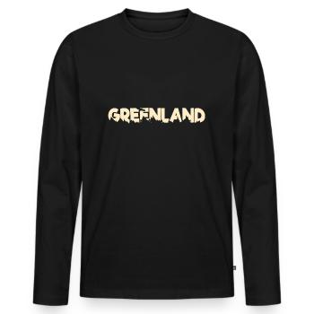 Greenland - Men's Premium Organic Long Sleeve Shirt - black - Front - Nico (187cm)