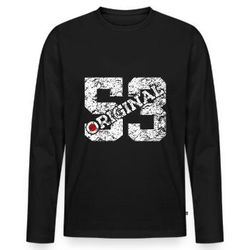 72ND BIRTHDAY 72 YEARS ORIGINAL 1953 - Men's Premium Organic Long Sleeve Shirt - black - Front - Nico (187cm)