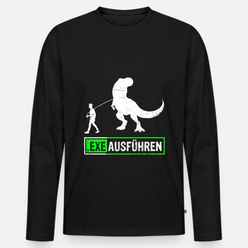 Admin Programmierer ITler Informatik Geschenk EXE Männer Premium Bio Langarmshirt
