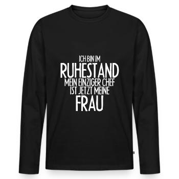 Lieblings Opa Ruhestand Rente Geschenk Opi Großvat - Männer Premium Bio Langarmshirt - Schwarz - Vorne - Nico (187cm)