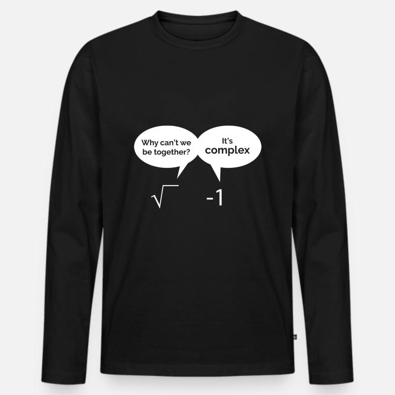Math est complexe - T-shirt manches longues Premium bio Homme - noir