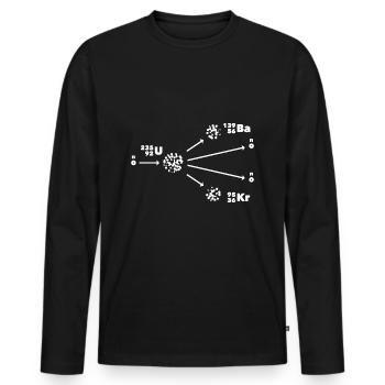 Physicien nucléaire de fission nucléaire - T-shirt manches longues Premium bio Homme - noir - Devant - Nico (187cm)