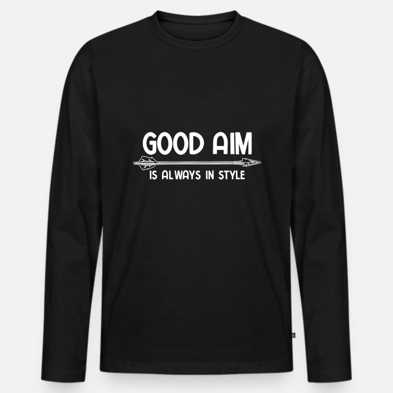 Bogenschießen Archery - Männer Premium Bio Langarmshirt - Schwarz