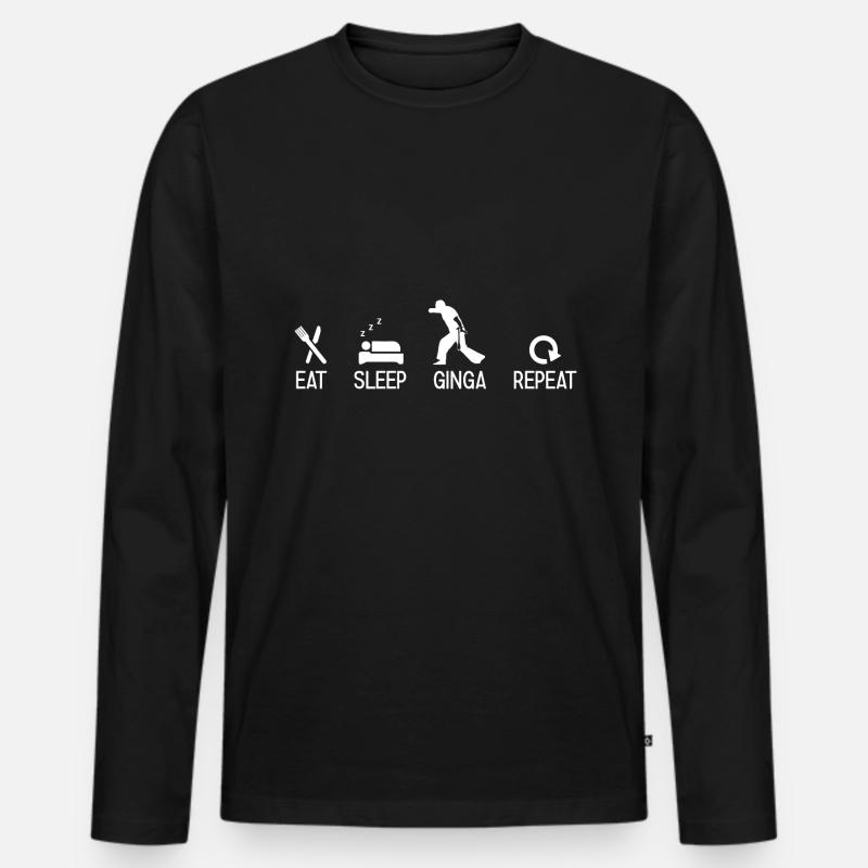 Capoeira - Männer Premium Bio Langarmshirt - Schwarz