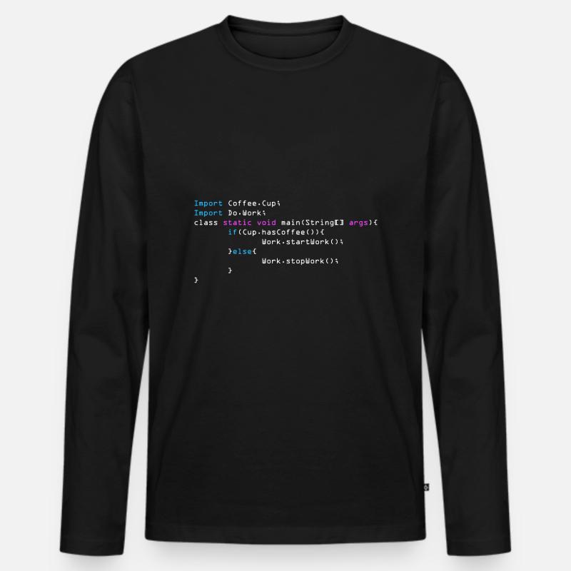 C++ Programmierer - Männer Premium Bio Langarmshirt - Schwarz