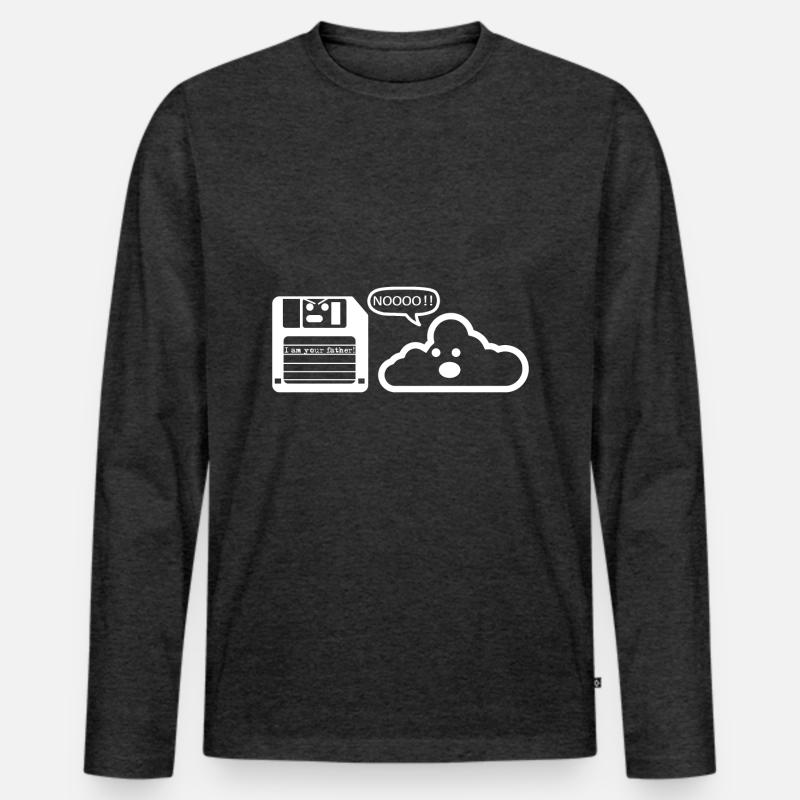 Diskette Cloud Programmierer Männer Premium Bio Langarmshirt