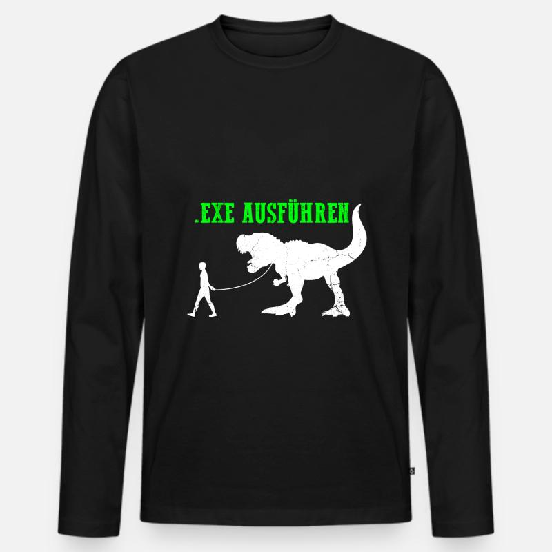 Admin Programmierer ITler Informatiker Spruch EXE Männer Premium Bio Langarmshirt