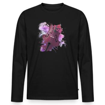 Cello - Männer Premium Bio Langarmshirt - Schwarz - Vorne - Nico (187cm)