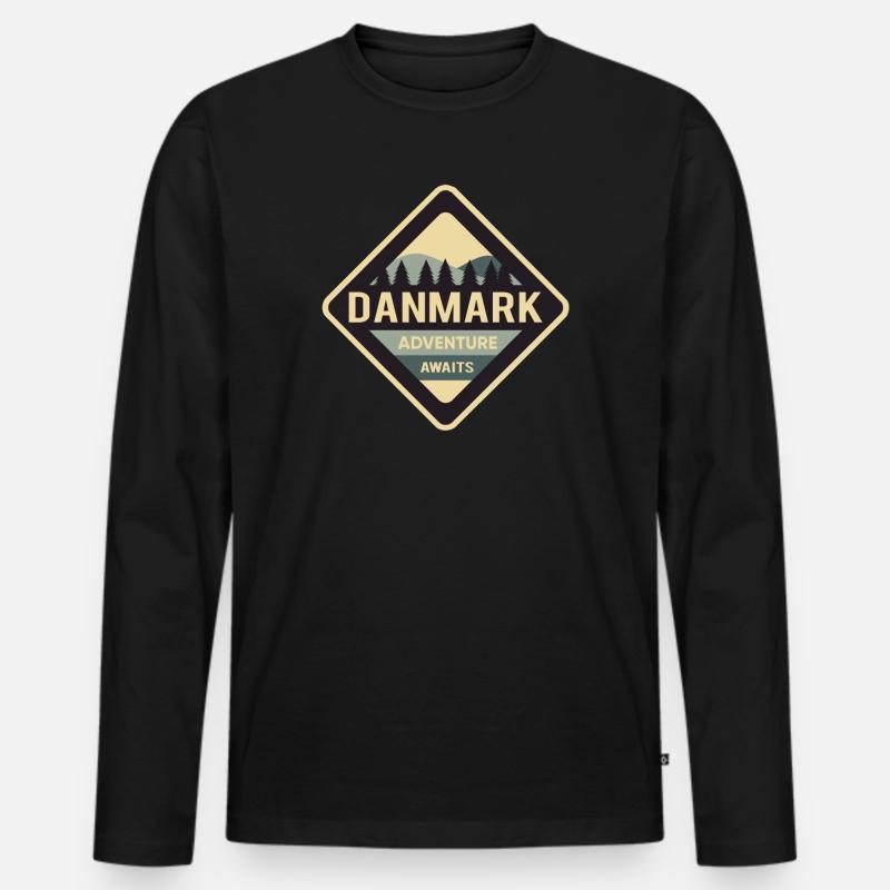daenemark - Männer Premium Bio Langarmshirt - Schwarz