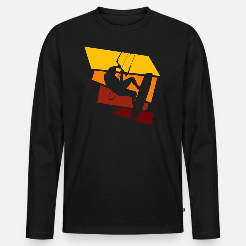 kitesurfing - Männer Premium Bio Langarmshirt - Schwarz