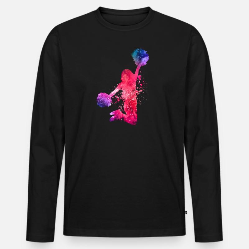 cheerleading - Männer Premium Bio Langarmshirt - Schwarz