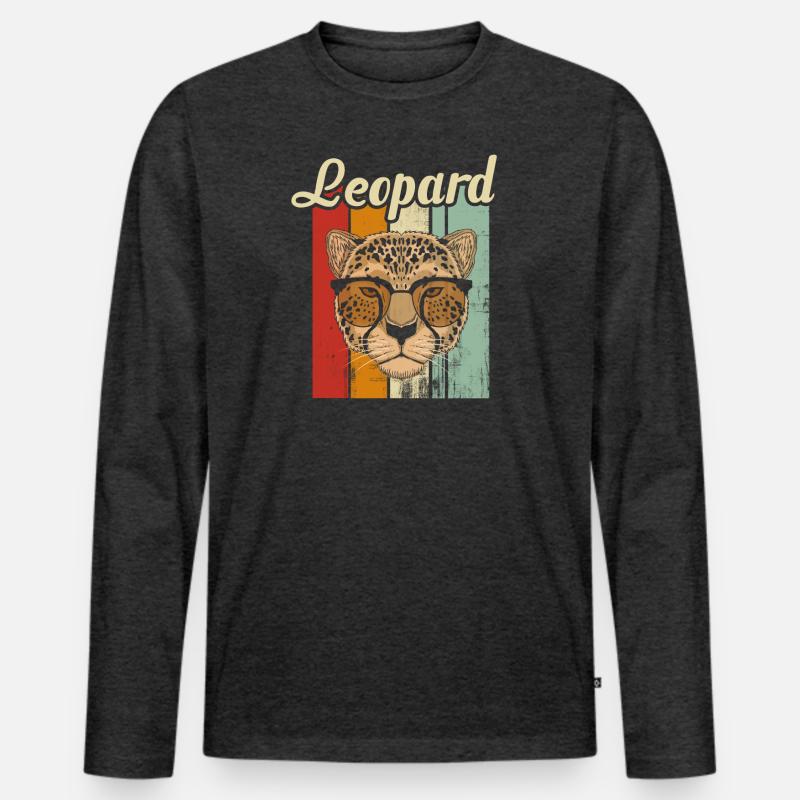 leopard Men's Premium Organic Long Sleeve Shirt