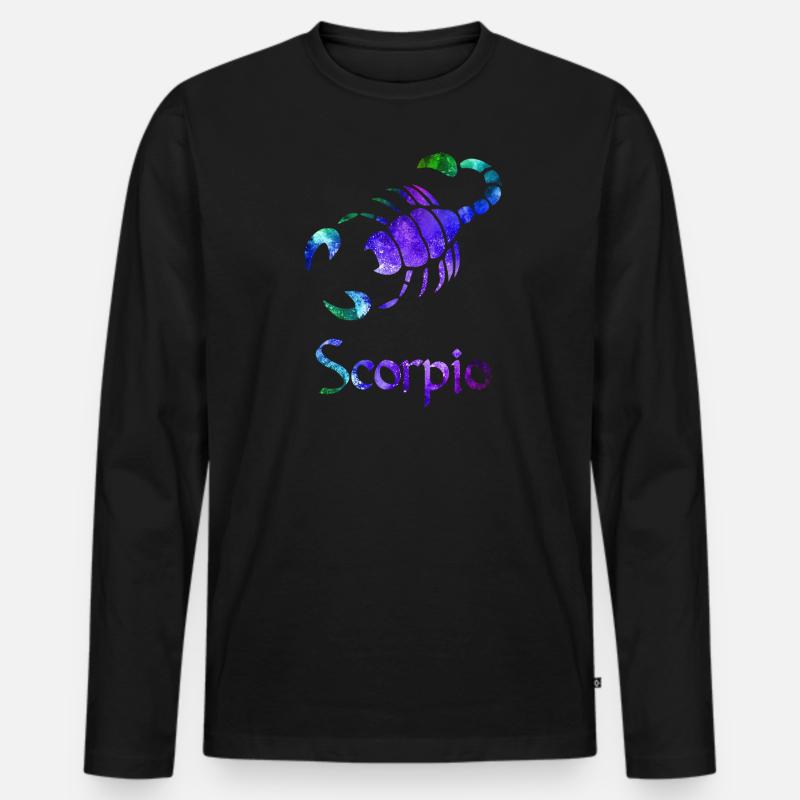 Skorpion - Männer Premium Bio Langarmshirt - Schwarz