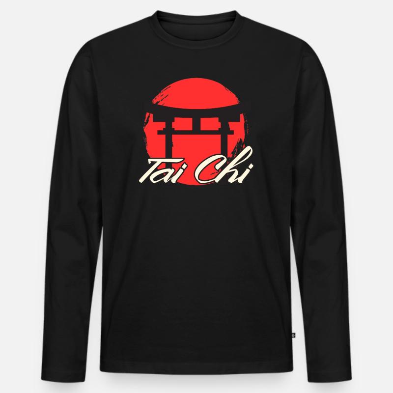 Tai Chi - Männer Premium Bio Langarmshirt - Schwarz