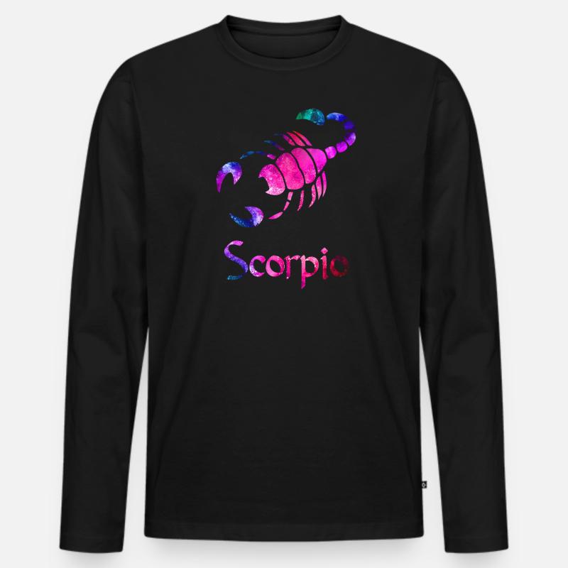 Skorpion - Männer Premium Bio Langarmshirt - Schwarz