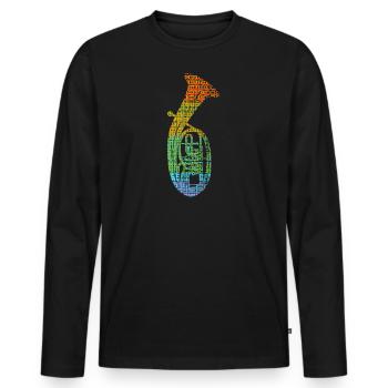 Tenor horn - Men's Premium Organic Long Sleeve Shirt - black - Front - Nico (187cm)