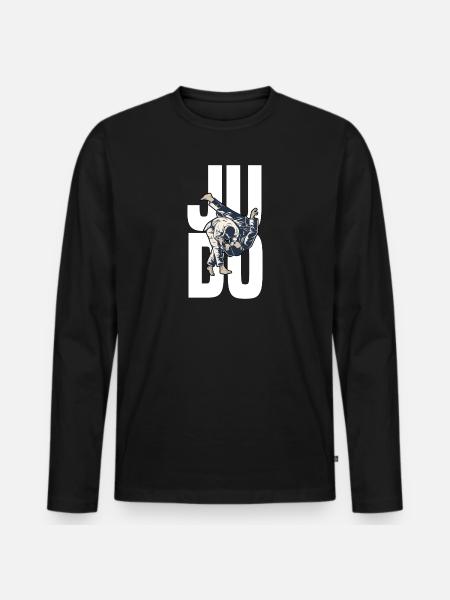 JUDO - T-shirt manches longues Premium bio Homme - noir