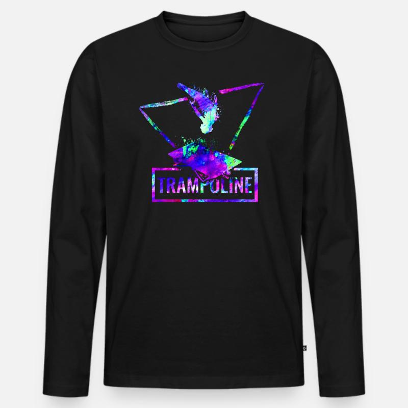 Trampolin - Männer Premium Bio Langarmshirt - Schwarz