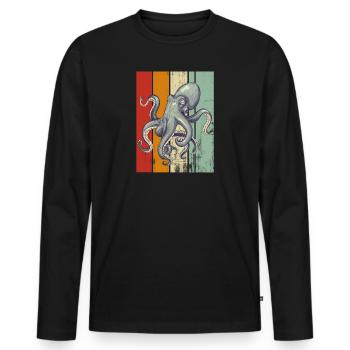 Marine animal - Men's Premium Organic Long Sleeve Shirt - black - Front - Nico (187cm)