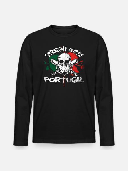 Portuguese flag state - Men's Premium Organic Long Sleeve Shirt - black