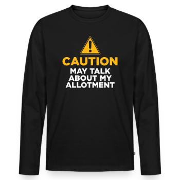 La prudence peut parler de mon lotissement - T-shirt manches longues Premium bio Homme - noir - Devant - Nico (187cm)