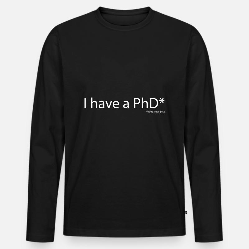 PHD Doktor - Männer Premium Bio Langarmshirt - Schwarz