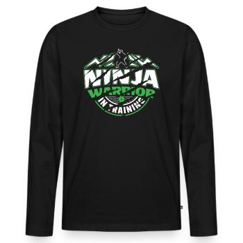 Ninja Warrior In Training Ninja Warrior Geschenk - Männer Premium Bio Langarmshirt - Schwarz - Vorne - Nico (187cm)