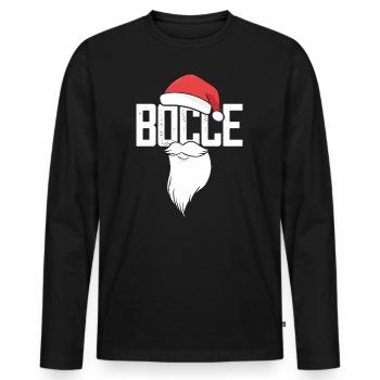 Bocce Weihnachtsmann Bocce Ball mit Jack Bocci - Männer Premium Bio Langarmshirt - Schwarz - Vorne - Nico (187cm)